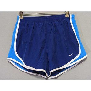 Nike Dri Fit Shorts Women's Running Blue & White Stripe Athleisure Sz Medium